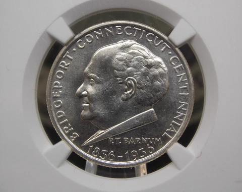 1936 Commemorative *BRIDGEPORT* Half Dollar 50c NGC MS64 #007 BU UNC ECC&C, Inc Cover