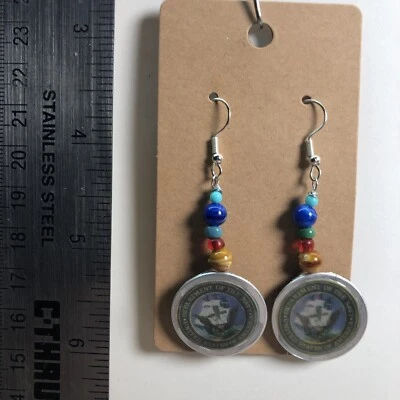 Pendientes Marina de los Estados Unidos, muy ligeros, de Gary Clark, envío gratuito  Foto 1 de 3