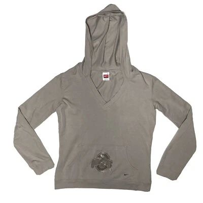 Ohio State Buckeyes Gris Logo Capucha Luz Pullover Sudadera con Capucha Mujer’s Grande 12/14 Foto 1 de 4