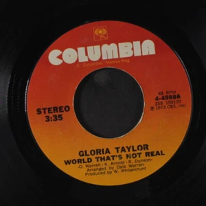 GLORIA TAYLOR: world that's not real / deep inside you COLUMBIA 7" Single 45 RPM - Picture 1 of 2