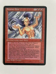 MTG GERMAN BLACK BORDERED TEMPEST EFREET NM FBB MAGIC THE GATHERING RED RARE - Picture 1 of 6