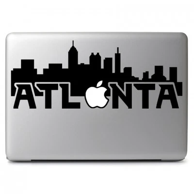 City of Atlanta with Apple for Macbook Air Pro Laptop Vinyl Decal Sticker - Image 1 of 4
