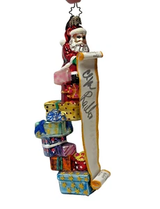 HTF Christopher Radko SEASON'S SEATINGS Signe Ornament 1011764 Ltd Ed 20th Anniv - Picture 1 of 12