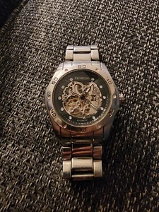Armitron Skeleton Automatic Watch 20/4406SV TY2807SV Stainless Steel Band - Picture 1 of 4