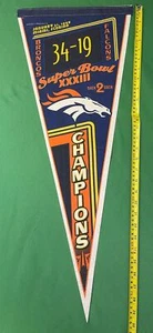NFL Denver Broncos Super Bowl XXXIII Vertical Pennant - Picture 1 of 2