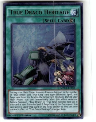 MACR-EN054 True Draco Heritage Ultra Rare 1st Edition NM Yugioh! - Image 1 of 2