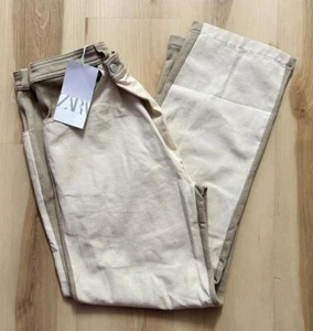 Zara Two Tone Nude Tan Pull On Pants Women Size Small - Picture 1 of 3