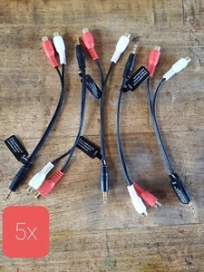 5X Stereo Audio Cable JACK 3.5mm Male to 2x RCA Female HAMA GOOD QUALITY NEW - Photo 1/6