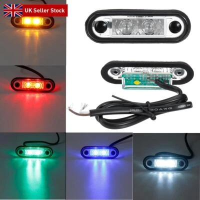 12V/24V KELSA BAR FLUSH FIT LED MARKER LIGHTS LAMPS RED/WHITE/AMBER/BLUE/GREEN - Image 1 of 4