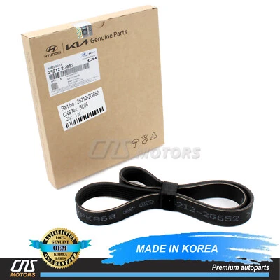 ✅GENUINE✅ Serpentine Belt for 2011-2016 Hyundai Sonata Optima HYBRID 252122G652 - Image 1 of 4