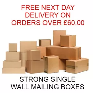 More details for single wall postal mailing cardboard boxes royal mail small sizes  large post 