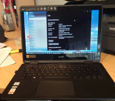 Acer Spin 5, Intel i3 7100 CPU 2,40 GHz, 4GB Ram - Bild 1 von 4