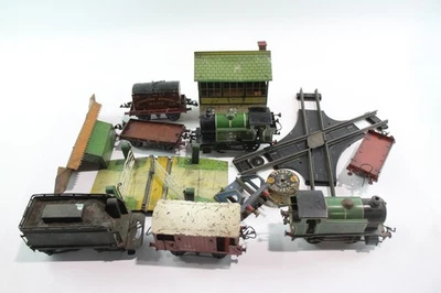 Spur O Vintage Blech Modelleisenbahn inkl. Hornby Lok Typ 101 Restposten - Bild 1 von 4