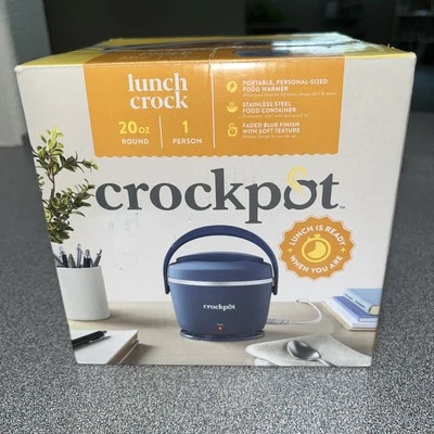 Crock-Pot Lunch Personal Food Warmer 20 oz Work/Travel/Outdoor Blue spill proof  - Image 1 of 4