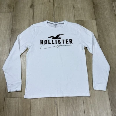 Camisa Hollister Para Hombres Manga Larga Térmica Tejida Gofre Logo California Talla Pequeña Foto 1 de 4