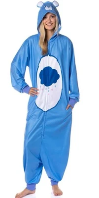 Pijama feminino Care Bears com capuz Union Suit peça única tamanho único serve para a maioria - NOVO - Imagem 1 de 4