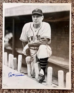 Leo Durocher Signed Autographed 8 x 10 Photograph NY Mets HOF Authenticated PSA - Picture 1 of 2