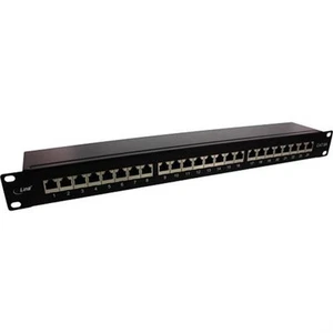 InLine® Patchfeld Cat.6A 24-fach, 48,26cm (19"), 1HE, Schwarz - Bild 1 von 1