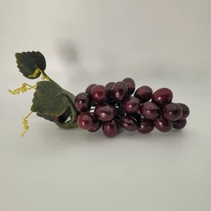 Vintage MCM Deko Ranken Trauben Alabaster Stein - Bild 1 von 8