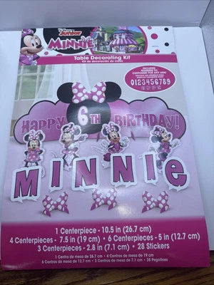 Minnie Mouse Disney Clubhouse Birthday Party Centerpiece Table Decorating Kit Q3 - Image 1 of 4