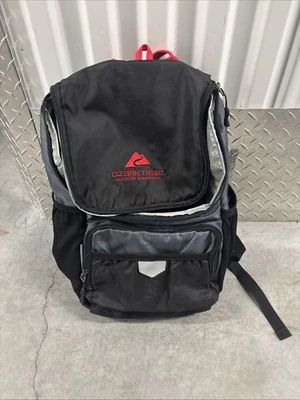 Ozark Trail Gray Black Hiking Camping Backpack Gray Red Gear Outdoor Sturdy - Image 1 of 4