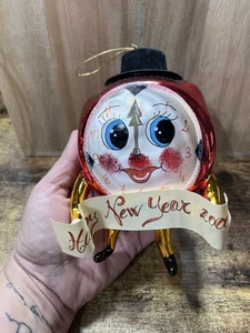 Vintage Weihnachtsschmuck aus mundgeblasenem Glas. Silvesteruhr Christopher Radko ??? - Bild 1 von 13