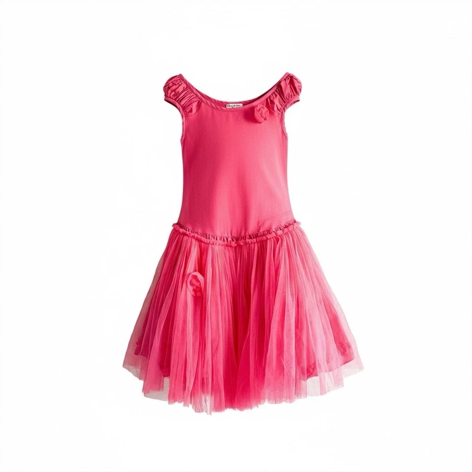 Vestido Elaine et Lena Paris Rosa Tul Tutú Fiesta Vacaciones Diseñador Francés Niñas 6 Foto 1 de 4