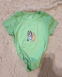 Wonder Nation Youth XL Bluey & Bingo Shirt Turquoise In Color - Picture 1 of 3