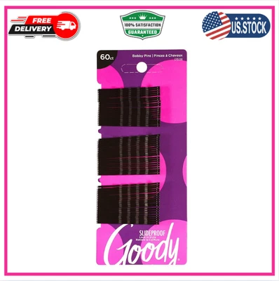Goody SlideProof Bobby Pins, Black, 60-count (1942233) - Image 1 of 4