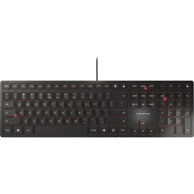 Cherry JK-1600EU-2 KC 6000 SLIM Black Wired Keyboard Full Size Ultra Flat Design - Image 1 of 3