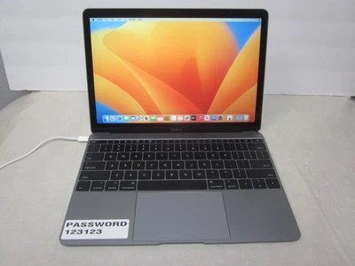 Apple MacBook A1534 2017 12" M3-7Y32 @ 1,2 GHz 256 GB 8 GB Ventura OS Foto 1 de 4