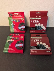 (4) Mini Christmas Lights, LED, 60 lights total (2) Brands Battery Operated - Picture 1 of 7
