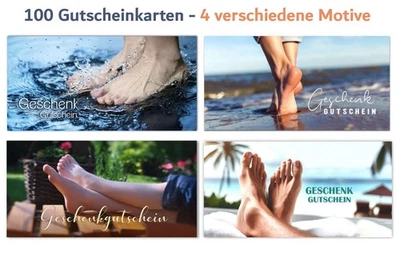 100 x Geschenkgutscheine MIX Gutscheine Wellness Massage Fußpflege Weihnachten - Bild 1 von 4