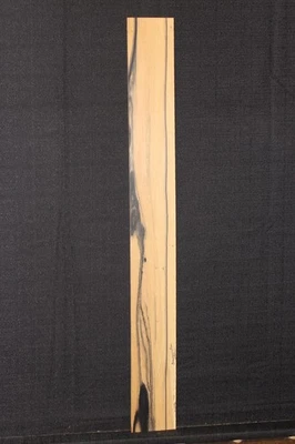 Pale moon ebony bass guitar fingerboard blank. Dry and free of defects. - Image 1 of 4
