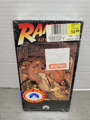 Indiana Jones Raiders of the Lost Ark VHS Tape Factory Sealed Watermark Mint - Image 1 of 4