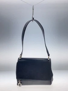 Salvatore Ferragamo Gancini Shoulder Bag Leather Bag Leather Charm BLK Plain AQ- - Picture 1 of 8