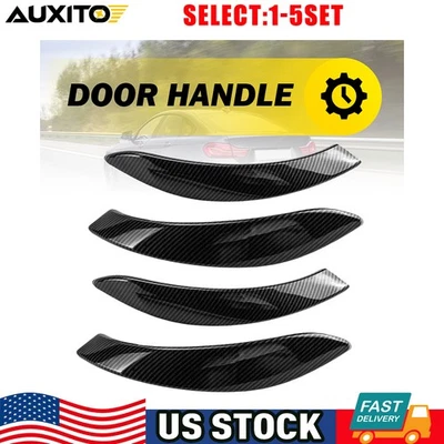 Cubierta interior de manija de puerta de fibra de carbono para BMW F30 F31 320i 328i 2013-18 4-20X Foto 1 de 4