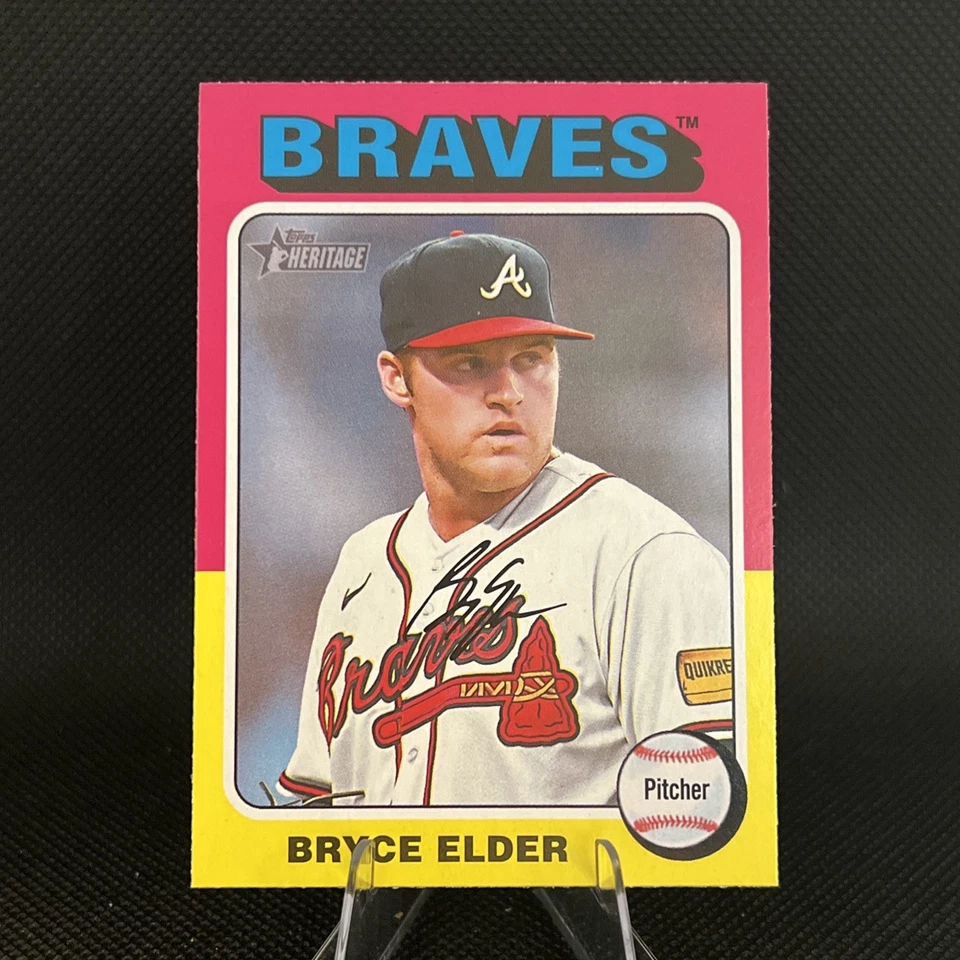 2024 Topps Heritage #329 Bryce Elder Card Atlanta Braves - Image 1 of 1
