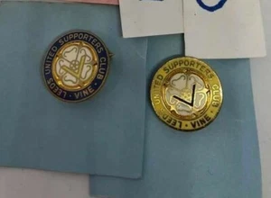 LUFC Leeds Utd Pin Badge - Vine SC with V in rose -Yellow/Blue - sold separately - Picture 1 of 2