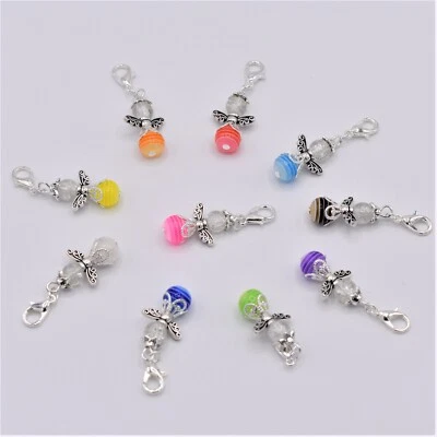 Bastelset 30 Bunte Mini Regenbogen Schutzengel Glücksbringer Engel Anhänger - Bild 1 von 4