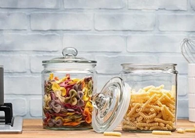 LE'RAZE Set of 2 Glass Cookie Jars + Labels & Marker - 1 Gallon Canister Sets - Image 1 of 4