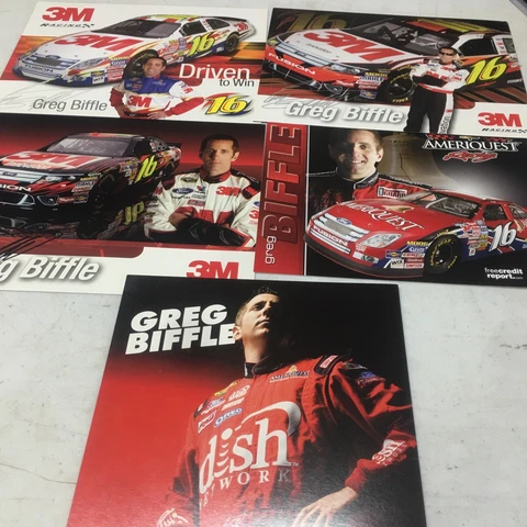 Lot Of 5 NASCAR Hero Cards- Greg Biffel Cover