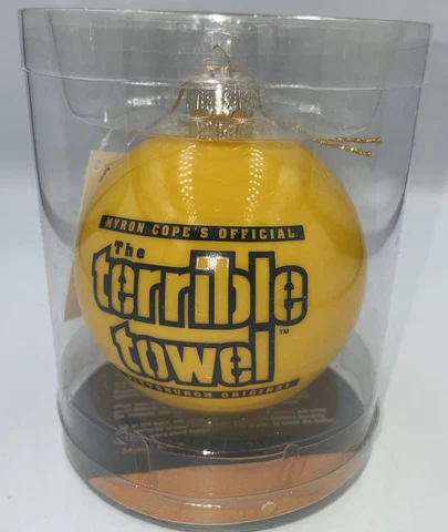NEW Pittsburgh Steelers Terrible Towel Glass Ball Holiday Christmas Ornament Cover