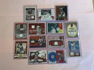 Manny Ramirez 13x Game Worn Used Bat Jersey Lot Numbered Upper Deck Fleer Topps - Picture 1 of 5