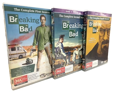 Breaking Bad DVD Season 1 2 4 PAL Region 4 Crime Drama TV Series VGC - Image 1 of 4
