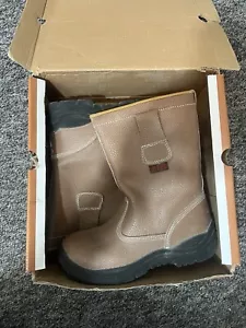 Unisex steel toe cap boots size 5 good condition genuine leather top quality ! - Picture 1 of 7