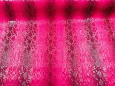 Snake Skin Vinyl Fabric - Fuchsia - Faux Snake Skin Vinyl Fabric Sold By Yard - Image 1 of 3
