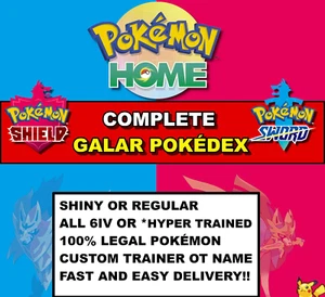 Komplett/Full Galar Pokedex - Pokemon Schwert/Schild HOME EVs Trainiert - Bild 1 von 7