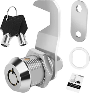 Toolbox Lock with Keys, 5/8” Cabinet Cam Lock Keyed Alike, Hook Cam,Tool Box Loc - Picture 1 of 12