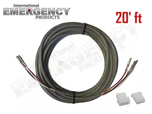 20' ft Strobe Cable 3 Wire Power Supply Shielded for Whelen Federal Signal Code3 - Picture 1 of 6